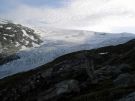 Lodowiec Fobergsstols spywajcy z lodowca Jostedal – jeden z 24 bocznych jzorw